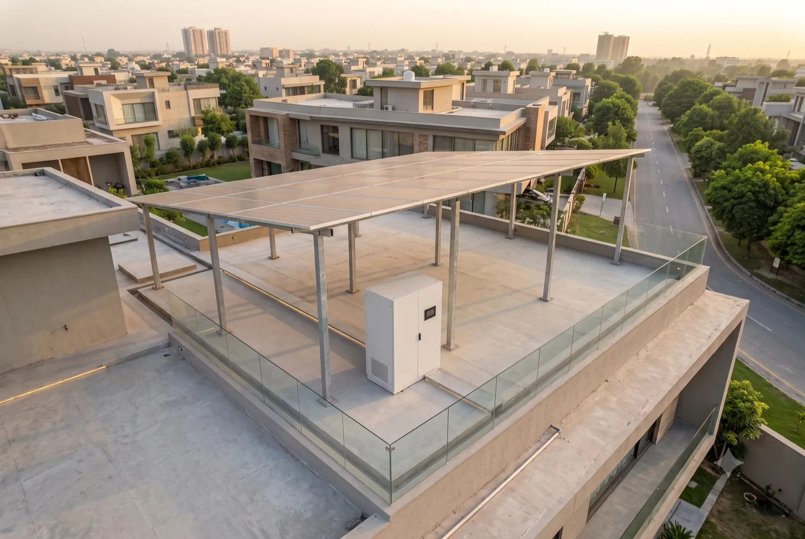 Terra unit in its rooftop mechanical room